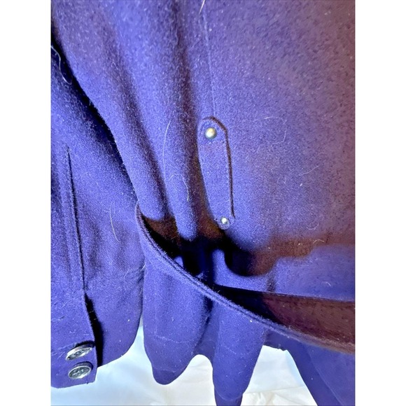 Vintage Miss Sixty M60 Purple Wool Blend Belted Lined Coat Size Large - Picture 11 of 16